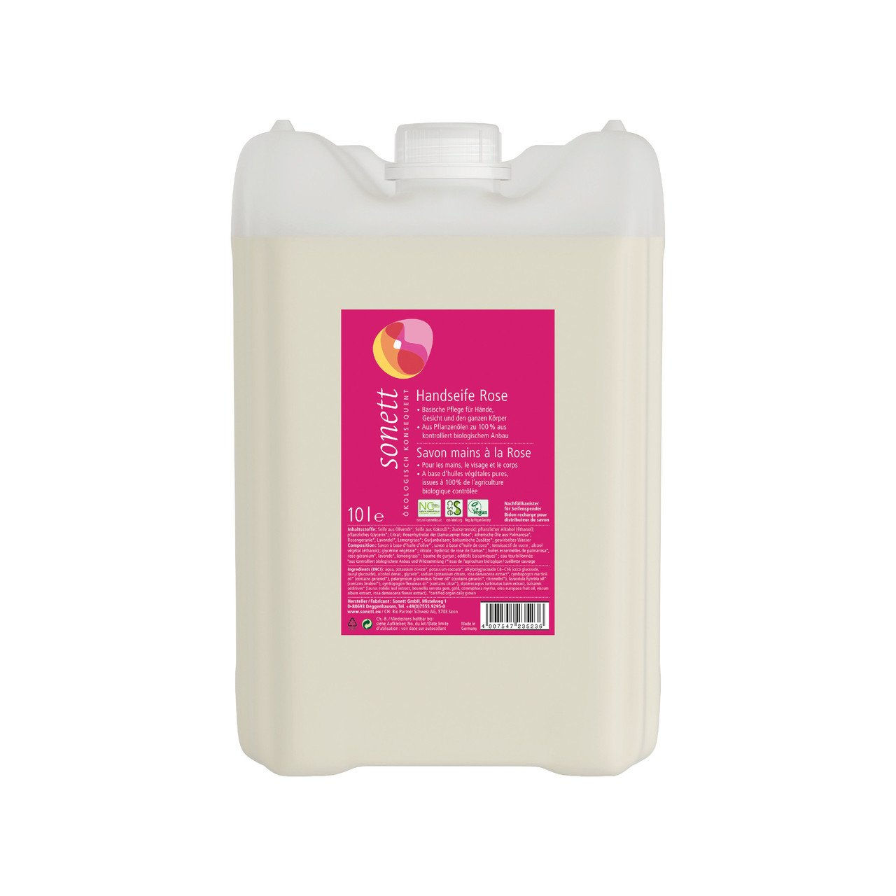 1x SONETT Handseife Rose, Natural Cosmetic 10000ml