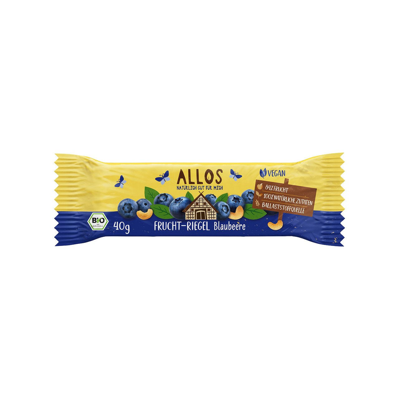 25x ALLOS Fruchtschnitte Blaubeere 40g