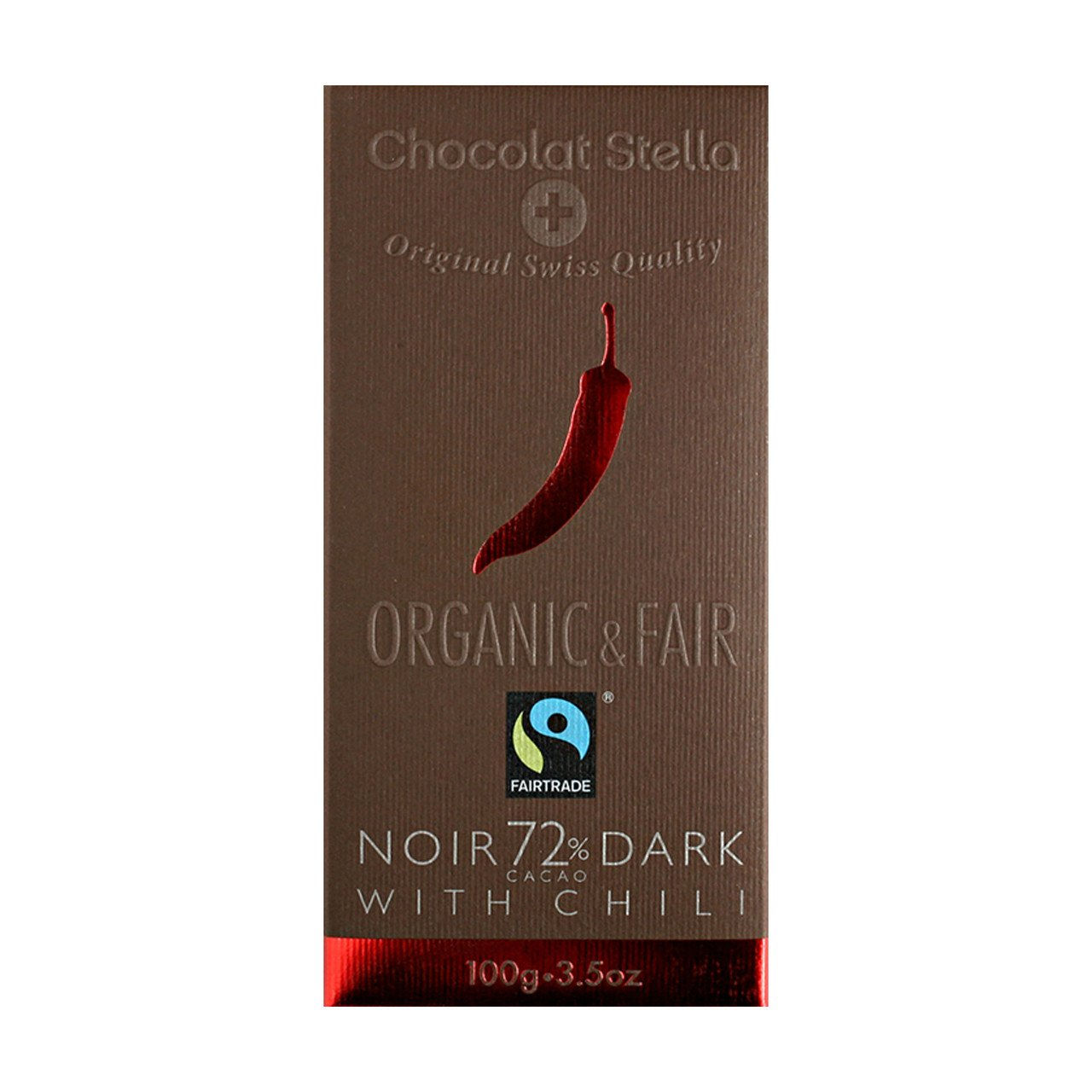 11x Chocolat STELLA Schokolade chili 72% dark 100g