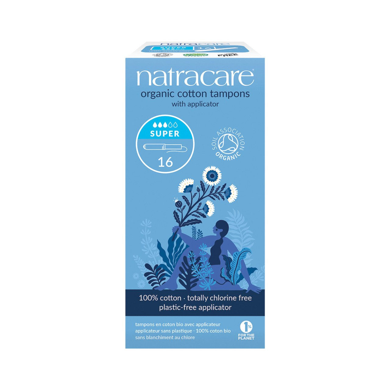 3x NATRACARE Tampons super Applikator 16 Stück