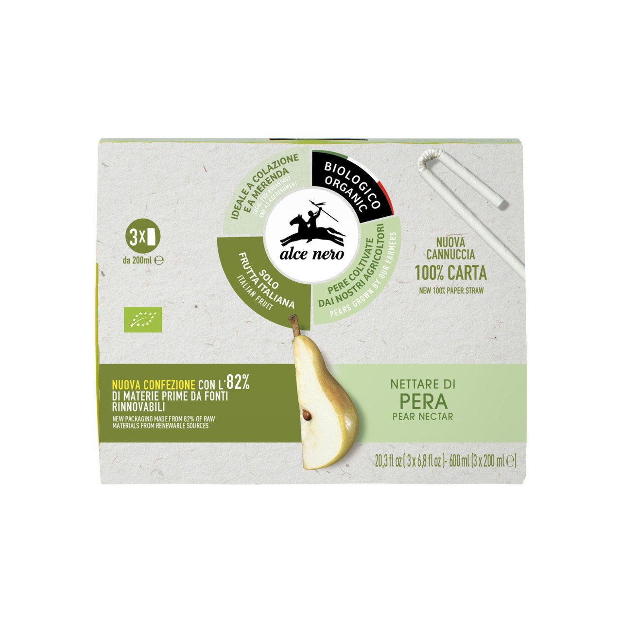 8x ALCE NERO Fruchtnektar Birne 600ml