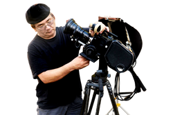 Chris Ross Leong film director DP with Aaton LTR54 camera