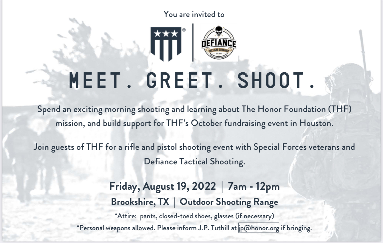 The Honor Foundation Shooting Event 19 August 2022 content media