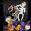 Thumbnail: Halloween balloon arrangement with a giant number 3 foil balloon