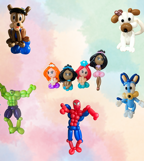 Balloon twisting characters / Starting at | Orchid Balloon Boutique