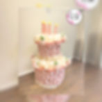 Big balloon cake sculpture