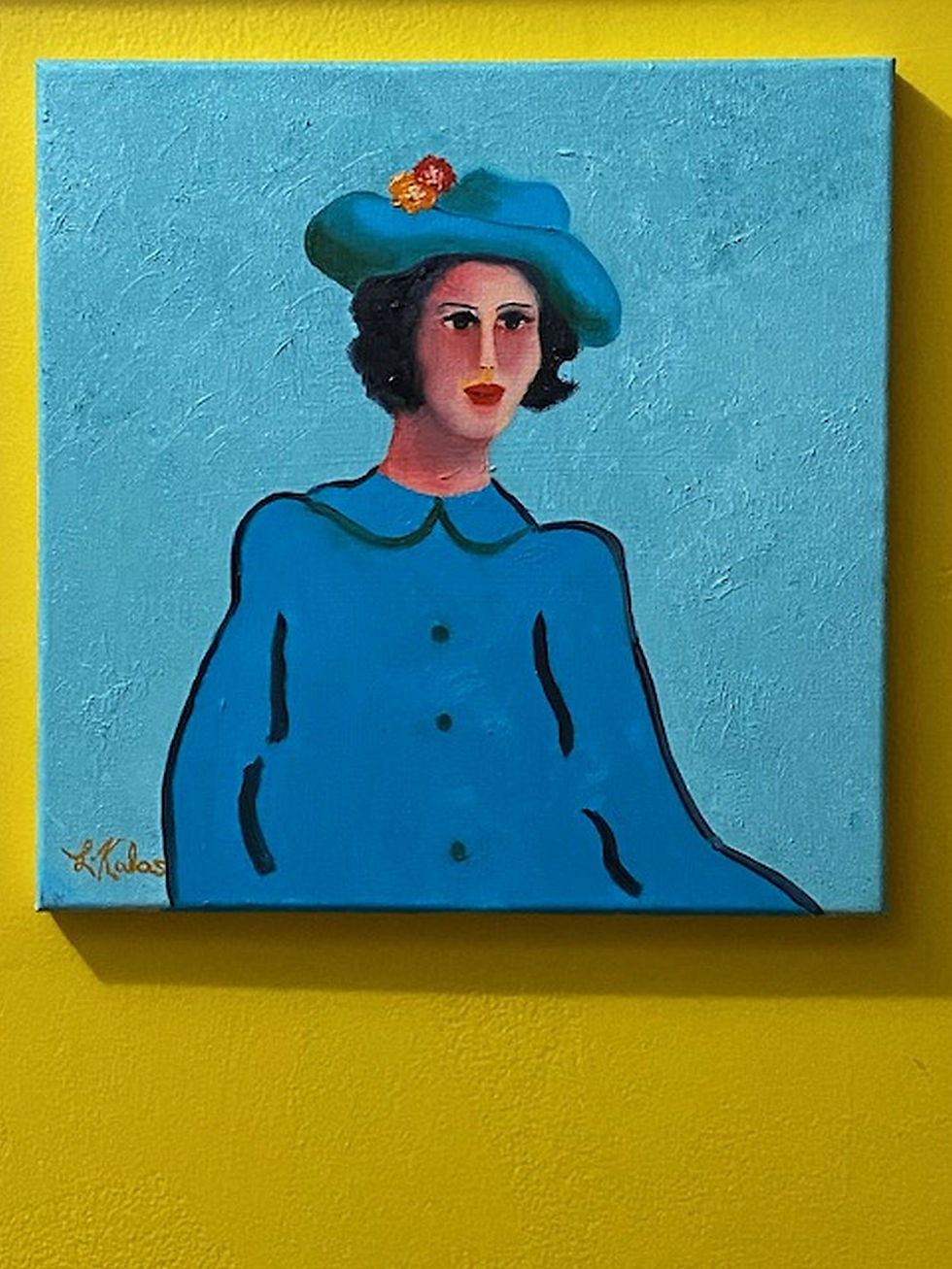 Madame Veuve Clicquot Oil on canas 12inX12in