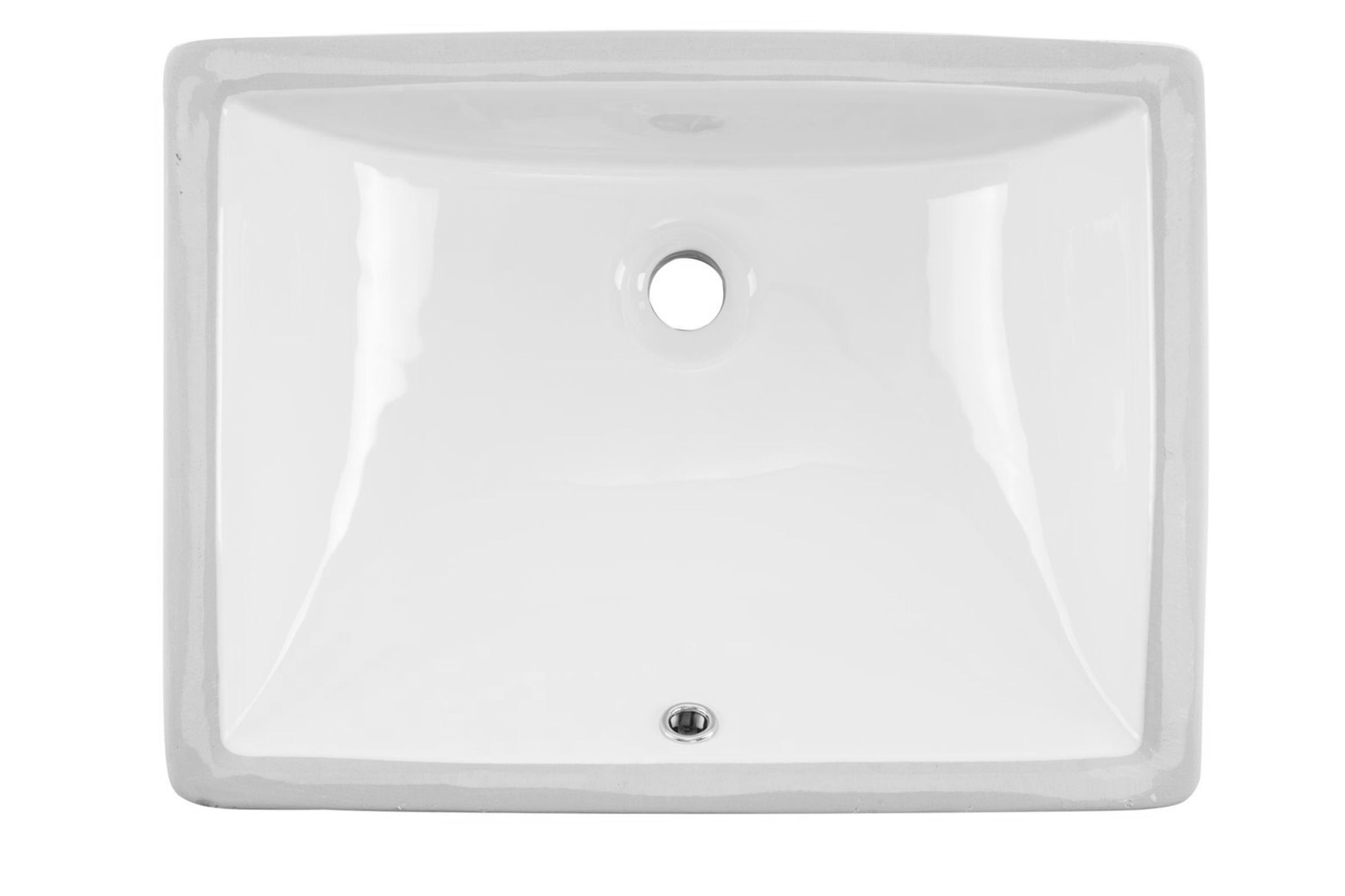 Cahaba Undermount 20 in. Glazed Porcelain Trough Bathroom Sink in White