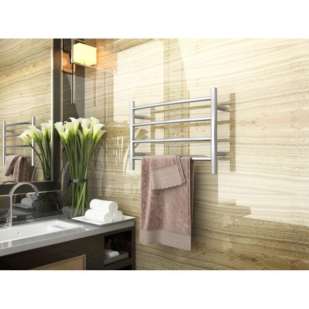 Thumbnail: Glow 4-Bar Electric Towel Warmer in Brushed Nickel