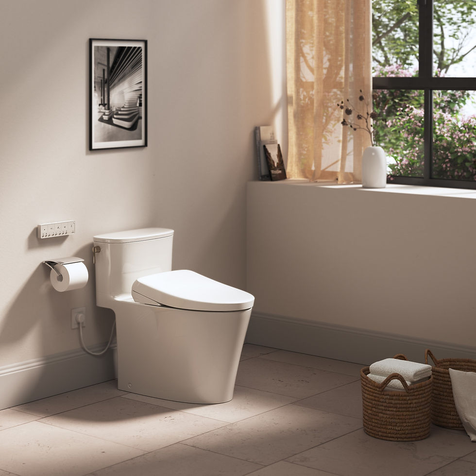 Thumbnail: Aurora WASHLET+ S7 One-Piece Toilet - 1.28 GPF - AUTO FLUSH - Cotton White