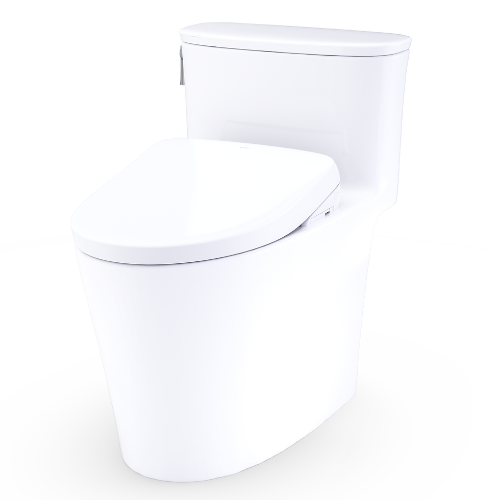 Thumbnail: Aurora WASHLET+ S7 One-Piece Toilet - 1.28 GPF - AUTO FLUSH - Cotton White