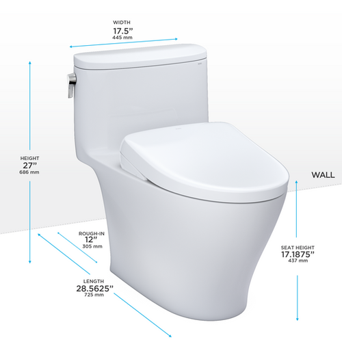 TOTO NEXUS® WASHLET®+ WASHLET S7 - ONE-PIECE TOILET - 1.0 GPF