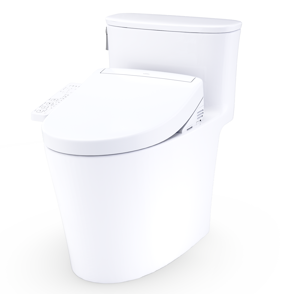 Thumbnail: Aurora WASHLET+ S2 One-Piece Toilet - 1.28 GPF - Cotton White