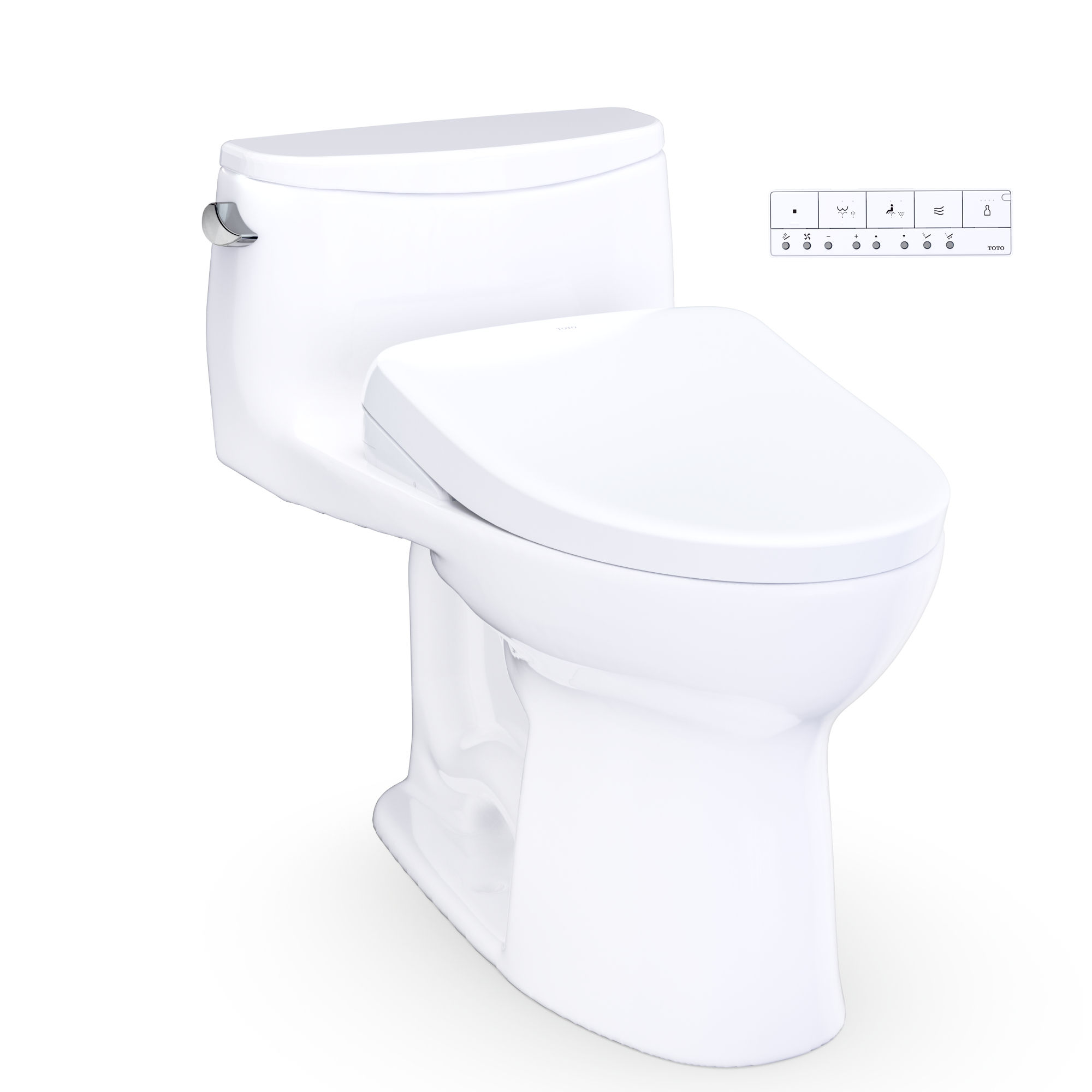 Ultramax WASHLET+ S7A Low Profile One-Piece Toilet - 1.28 GPF - Cotton White