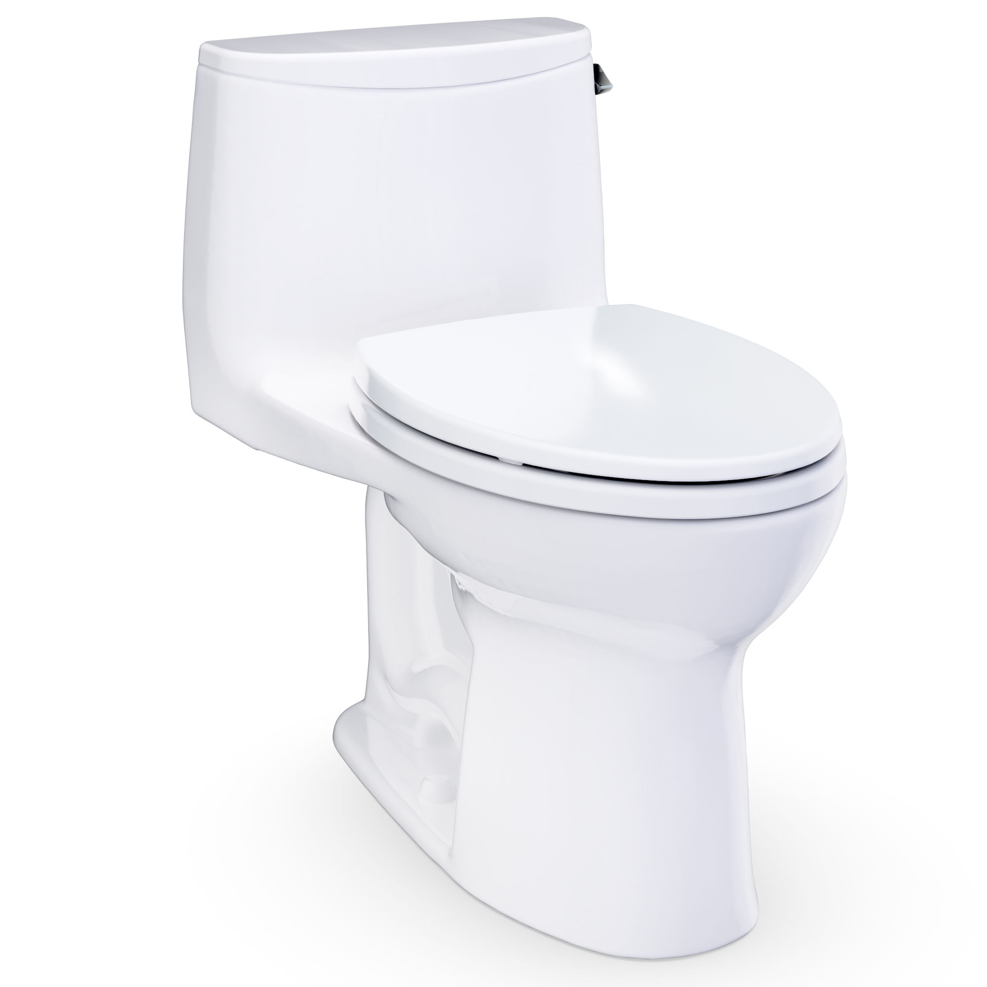 TOTO Ultramax One-Piece Toilet - RH Lever - 1.28 GPF - Elongated - Cotton White