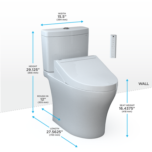 AQUIA® IV - WASHLET®+ C5 TWO-PIECE TOILET - 1.28 GPF & 0.9 GPF