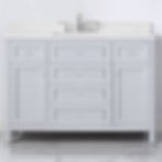 Thumbnail: Juniper 48 in. Vanity in Dove Gray with Engineered Stone Top & Ceramic Basin