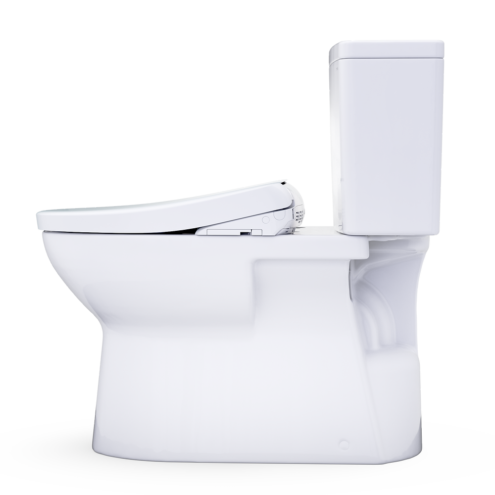 Thumbnail: Glaston WASHLET+ S7 - Two-Piece Toilet - 1.0 GPF - AUTO FLUSH - Cotton White