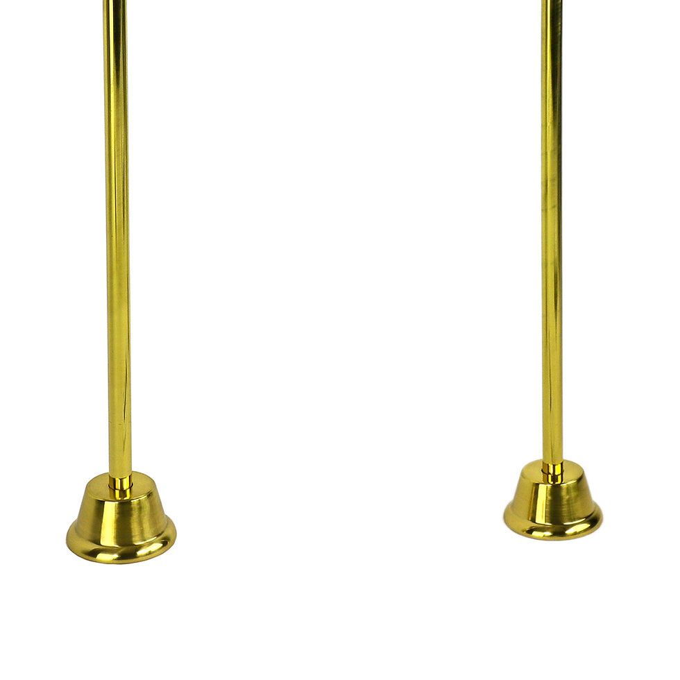 Thumbnail: 1/2 in. x 24 in. Double Offset Bath Supplies in Polished Brass