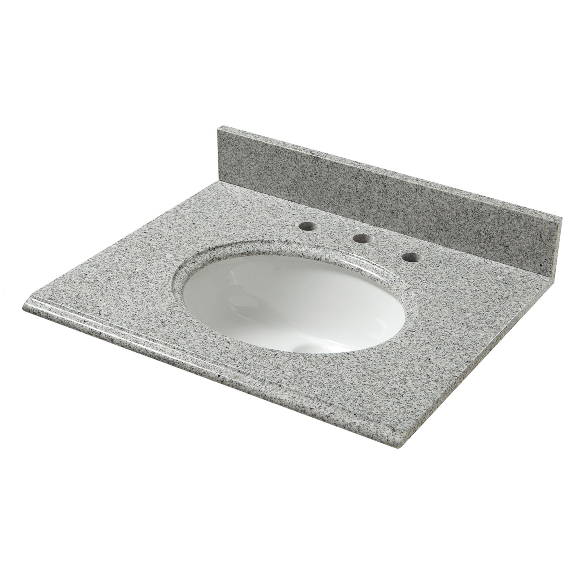 25 in. x 22 in. Napoli Granite Vanity Top w/Oval Basin and 8 in. Faucet Spread