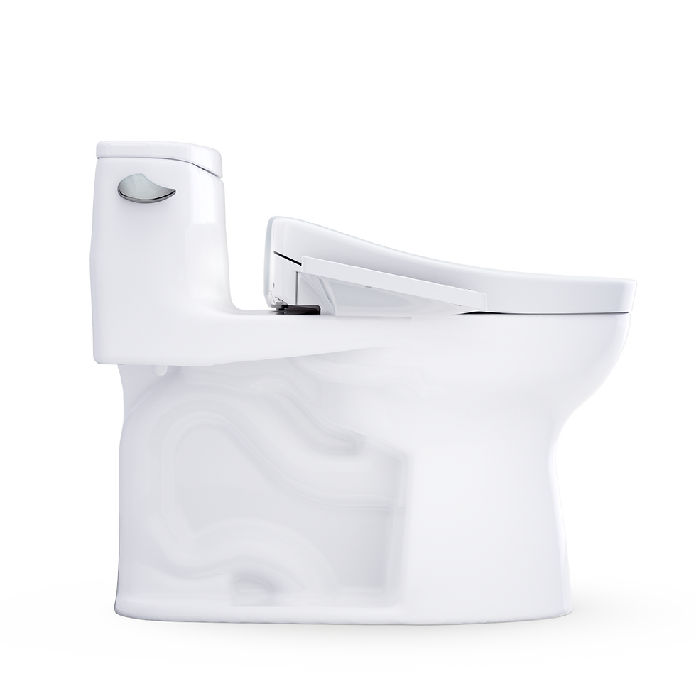 Thumbnail: Ultramax WASHLET+ S2 Low Profile One-Piece Toilet - 1.28 GPF - Cotton White