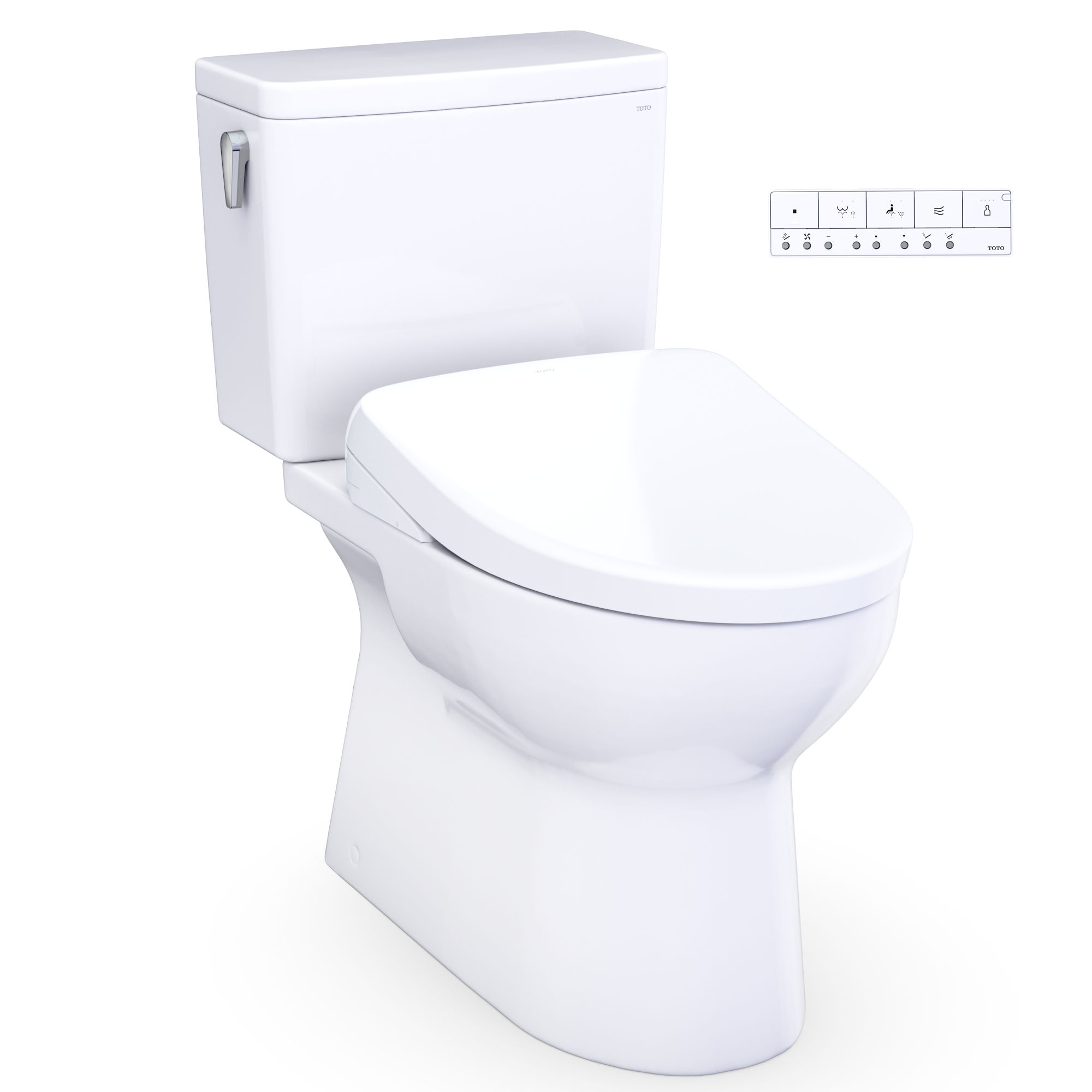 TOTO® Glaston™ WASHLET®+ S7 Two-Piece Elongated 1.0 GPF Auto Flush Universal Hei