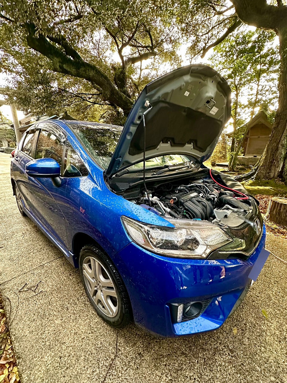富山県射水市-ホンダ フィット・L13B型 水素ガスカーボンクリーニング施工実施