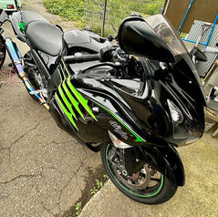 富山県射水市- カワサキ・ZX-14Rニンジャ-ZXT40AE型 水素ガスカーボンクリーニング施工実施