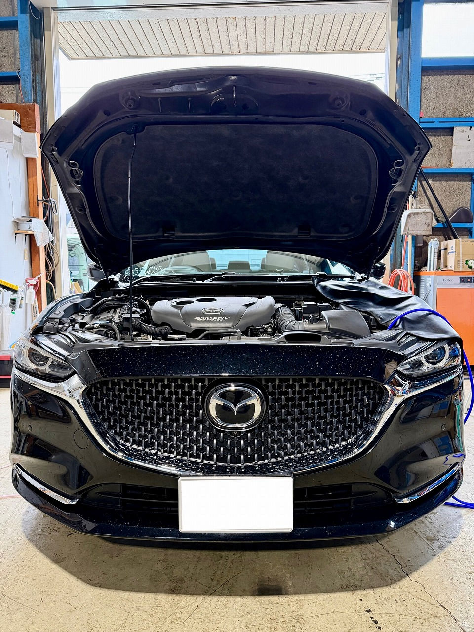 石川県-マツダ MAZDA6セダン・SH-VPTR型水素ガスカーボンクリーニング施工実施