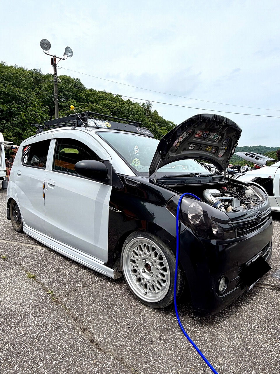 富山県 ダイハツ ミラ・KF型ボルトオンターボ＆FRドリフト仕様 水素ガスカーボンクリーニング施工実施