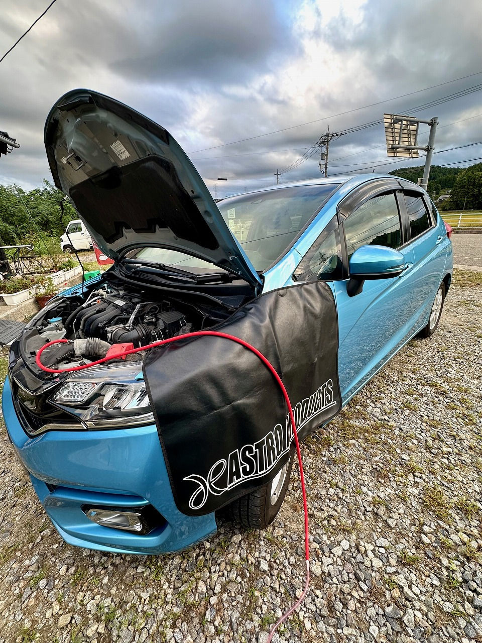 石川県羽咋郡-ホンダ フィット・L15B型型 水素ガスカーボンクリーニング施工実施【コーヒー&ランチ さくらや様にて施工】