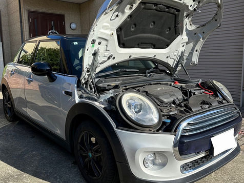 石川県-MINI ミニクーパーD・B37C15A型水素ガスカーボンクリーニング施工実施