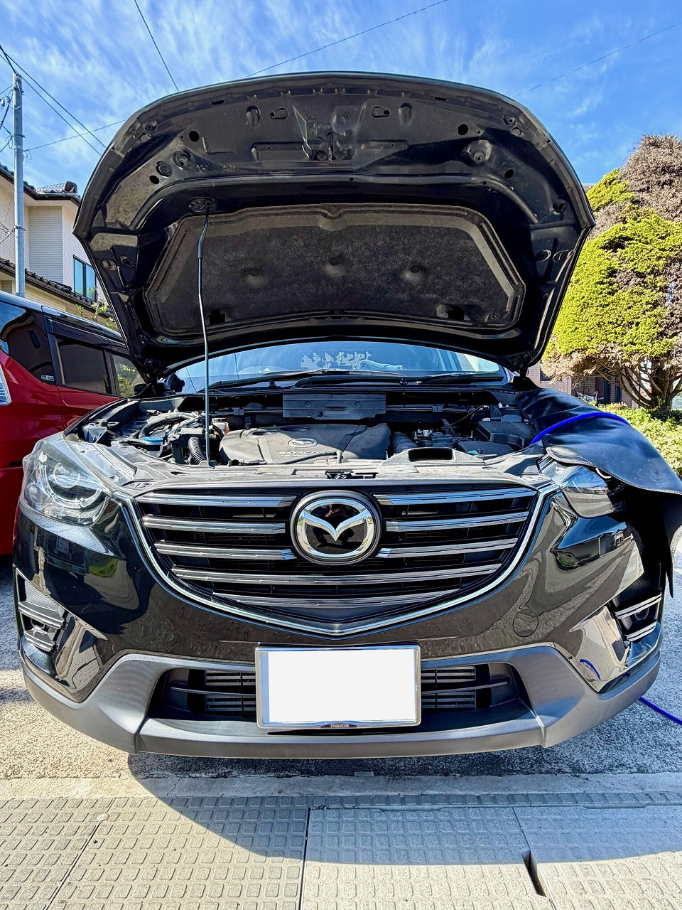 石川県-マツダ CX-5 SKYACTIV-D・SH-VPTS型水素ガスカーボンクリーニング施工実施