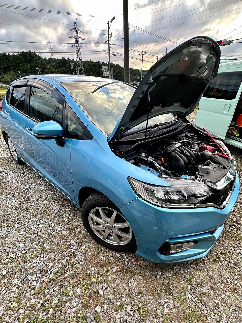 石川県羽咋郡-ホンダ フィット・L15B型型 水素ガスカーボンクリーニング施工実施【コーヒー&ランチ さくらや様にて施工】