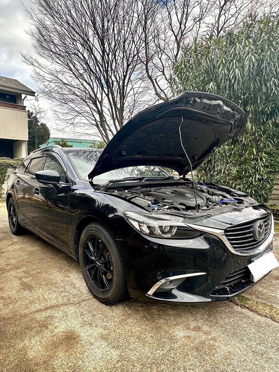 石川県 -マツダ アテンザワゴン・SKYACTIV-D・SH-VPTR型水素ガスカーボンクリーニング施工実施