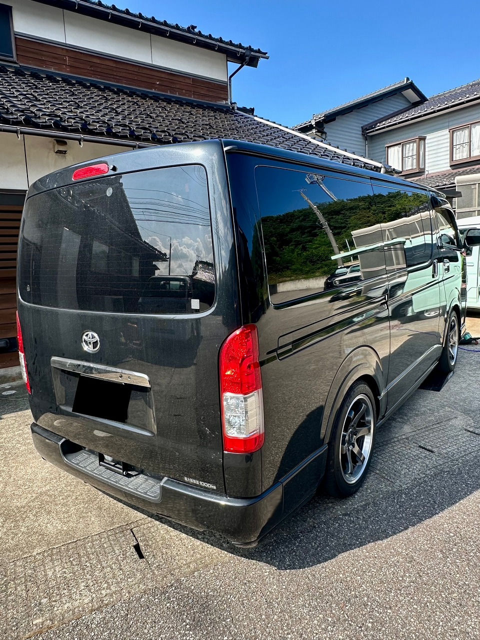 石川県 トヨタ-ハイエース・1KD-FTV型水素ガスカーボンクリーニング施工実施