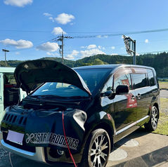 石川県羽咋郡 -三菱デリカD5-4B12型水素ガスカーボンクリーニング施工実施【コーヒー＆ランチ さくらや様にて施工】