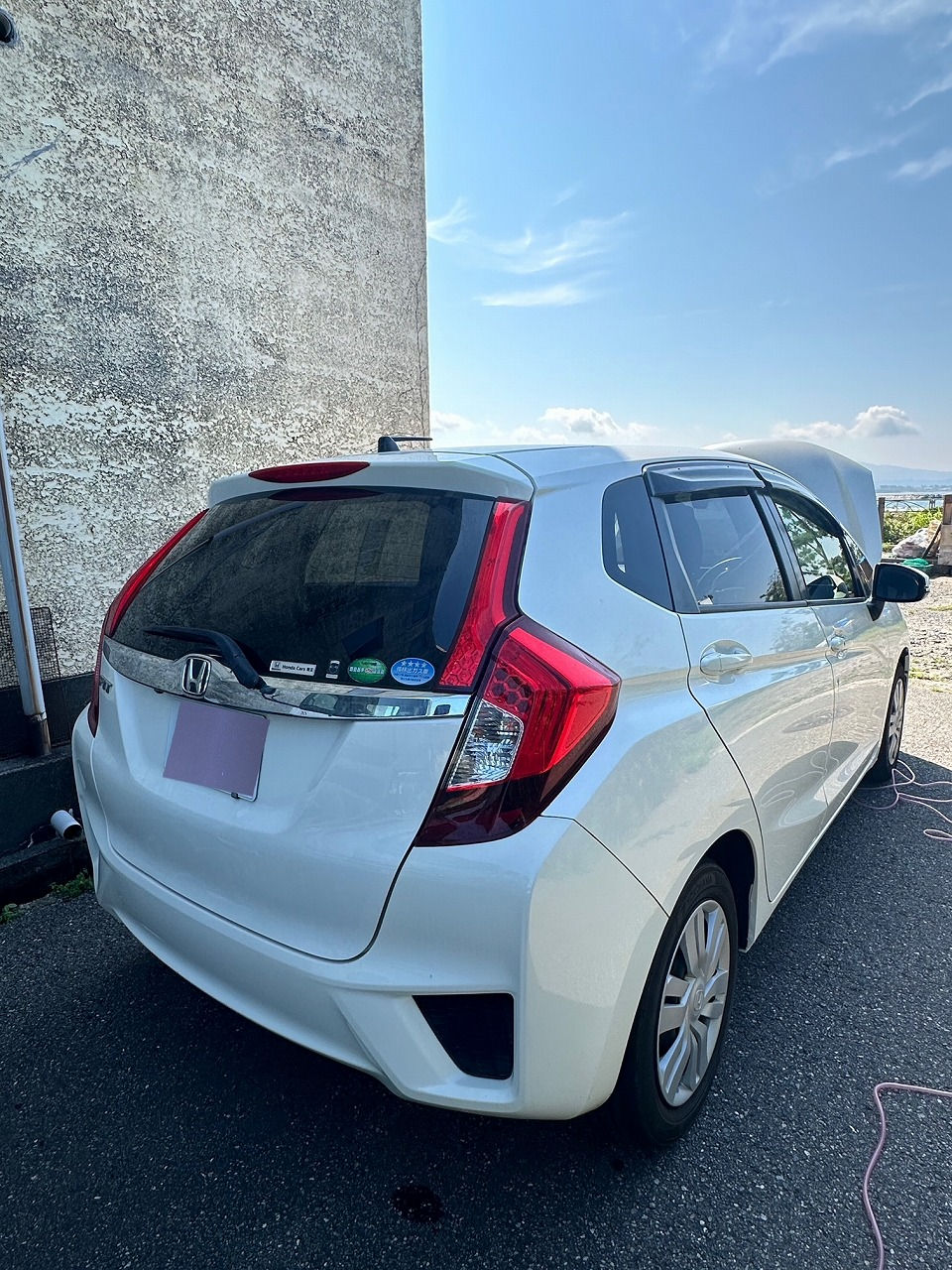 石川県羽咋市 『災害支援団体』合同チーム・TEAM JAPAN様-ホンダ ホンダ フィット・L15B型 水素ガスカーボンクリーニング施工実施