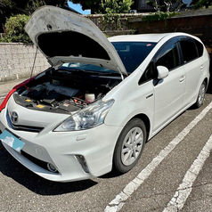 石川県羽咋郡-トヨタ プリウスα・2ZR-FXE型-水素ガスカーボンクリーニング施工実施