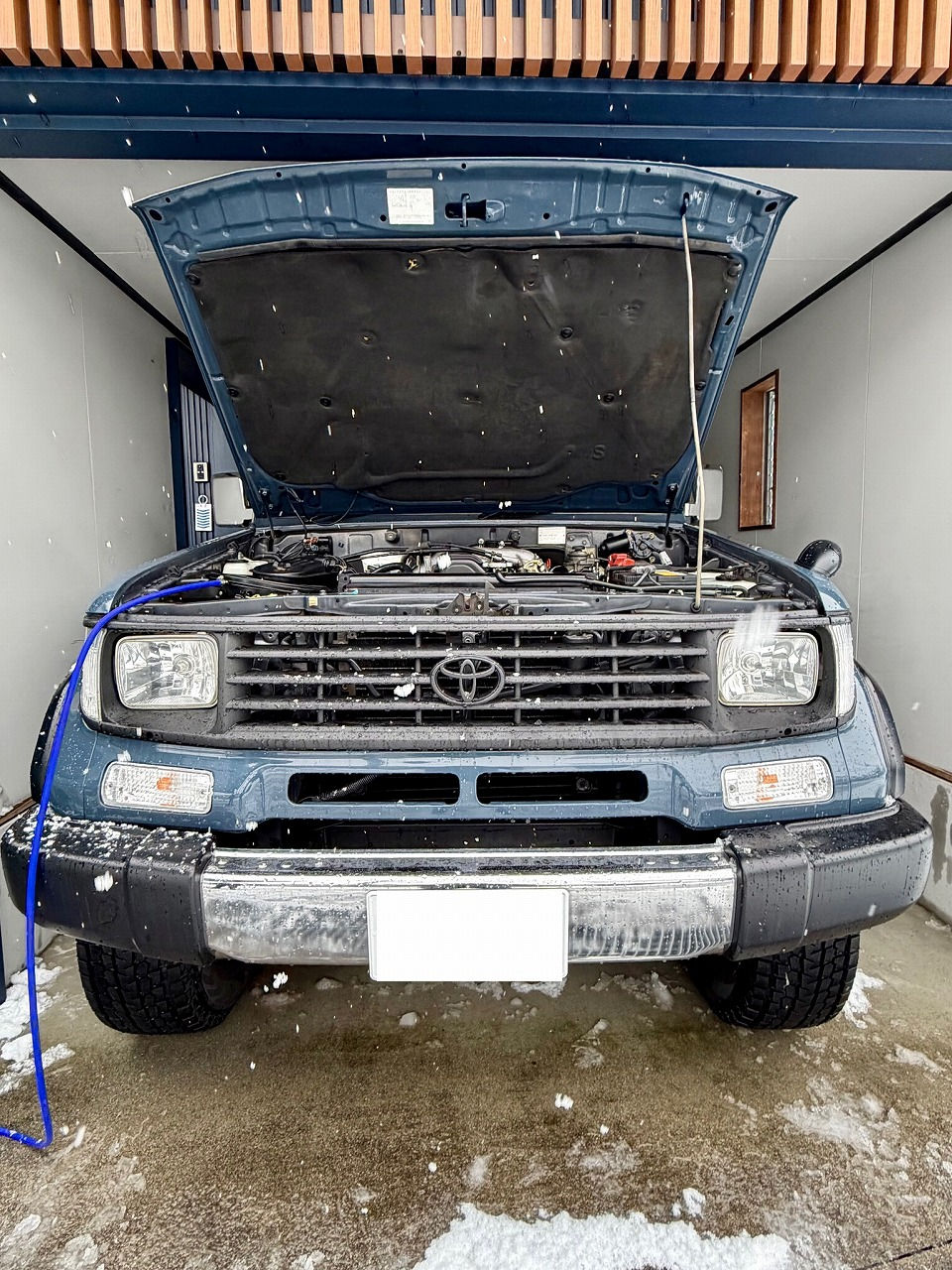 富山県 トヨタ-ランドクルーザープラド・1KZ-TE型水素ガスカーボンクリーニング施工実施