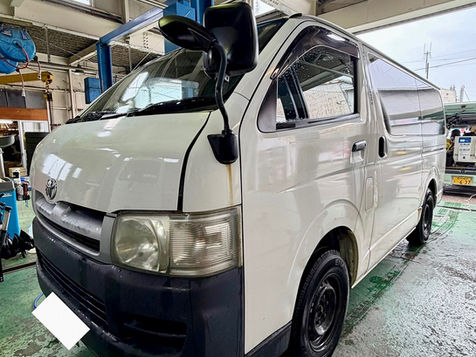 富山県 トヨタ-ハイエース・2KD-FTV型水素ガスカーボンクリーニング施工実施