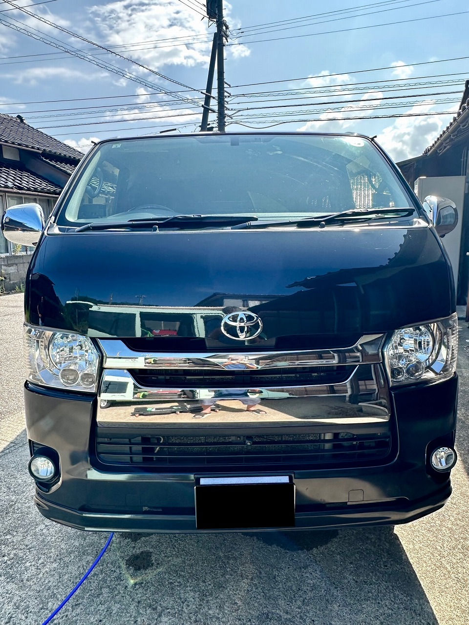 石川県 トヨタ-ハイエース・1KD-FTV型水素ガスカーボンクリーニング施工実施