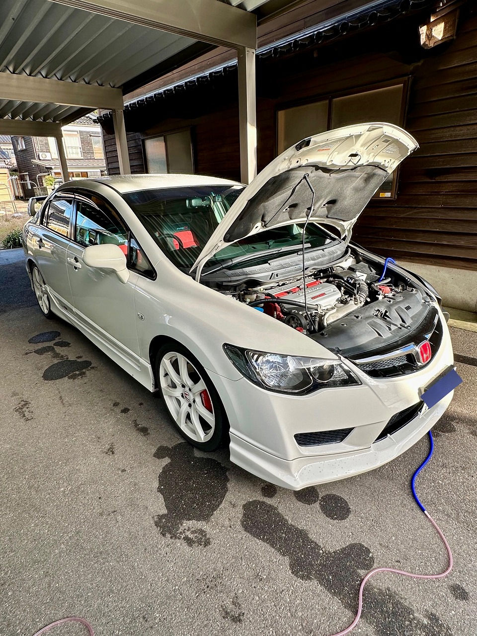 石川県-ホンダ・シビックタイプR K20A型 水素ガスカーボンクリーニング施工実施
