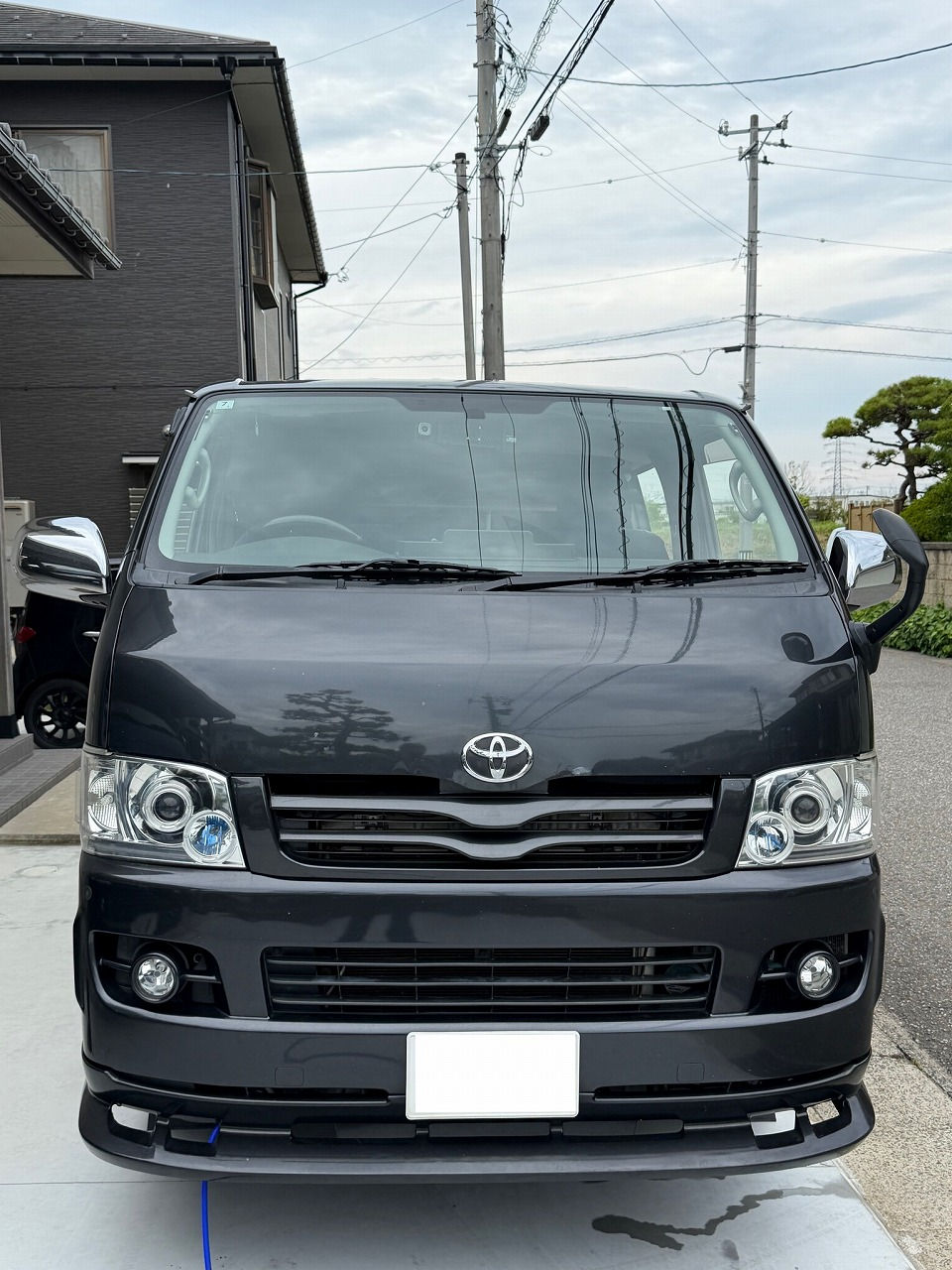 富山県 トヨタ-ハイエース・2KD-FTV型水素ガスカーボンクリーニング施工実施【龍巳工業株式会社様】
