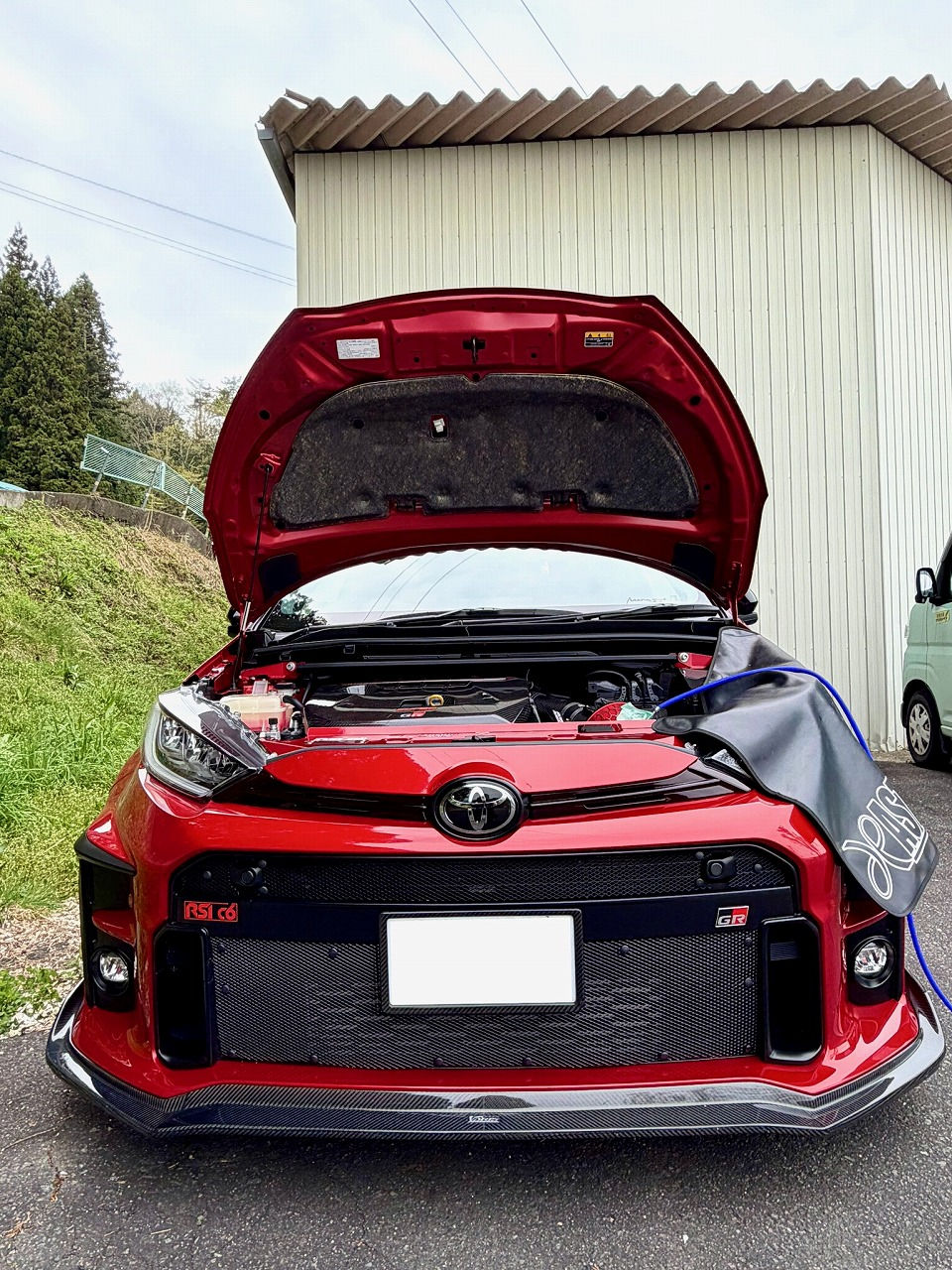 長野県 -トヨタ GRヤリス・G16E-GTS型水素ガスカーボンクリーニング施工実施