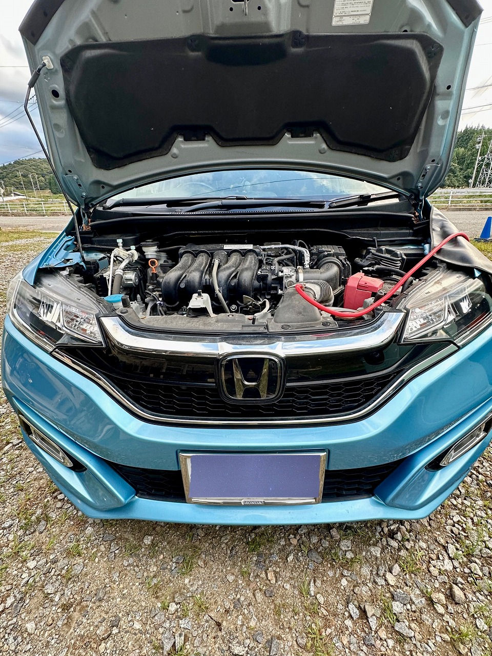 石川県羽咋郡-ホンダ フィット・L15B型型 水素ガスカーボンクリーニング施工実施【コーヒー&ランチ さくらや様にて施工】