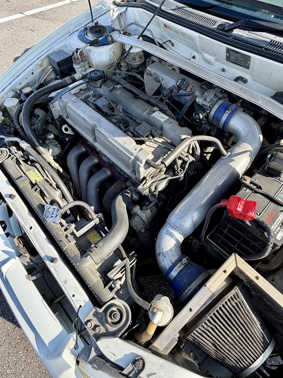 山梨県- 三菱 ミラージュサイボーグZR・4G92型水素ガスカーボンクリーニング施工実施