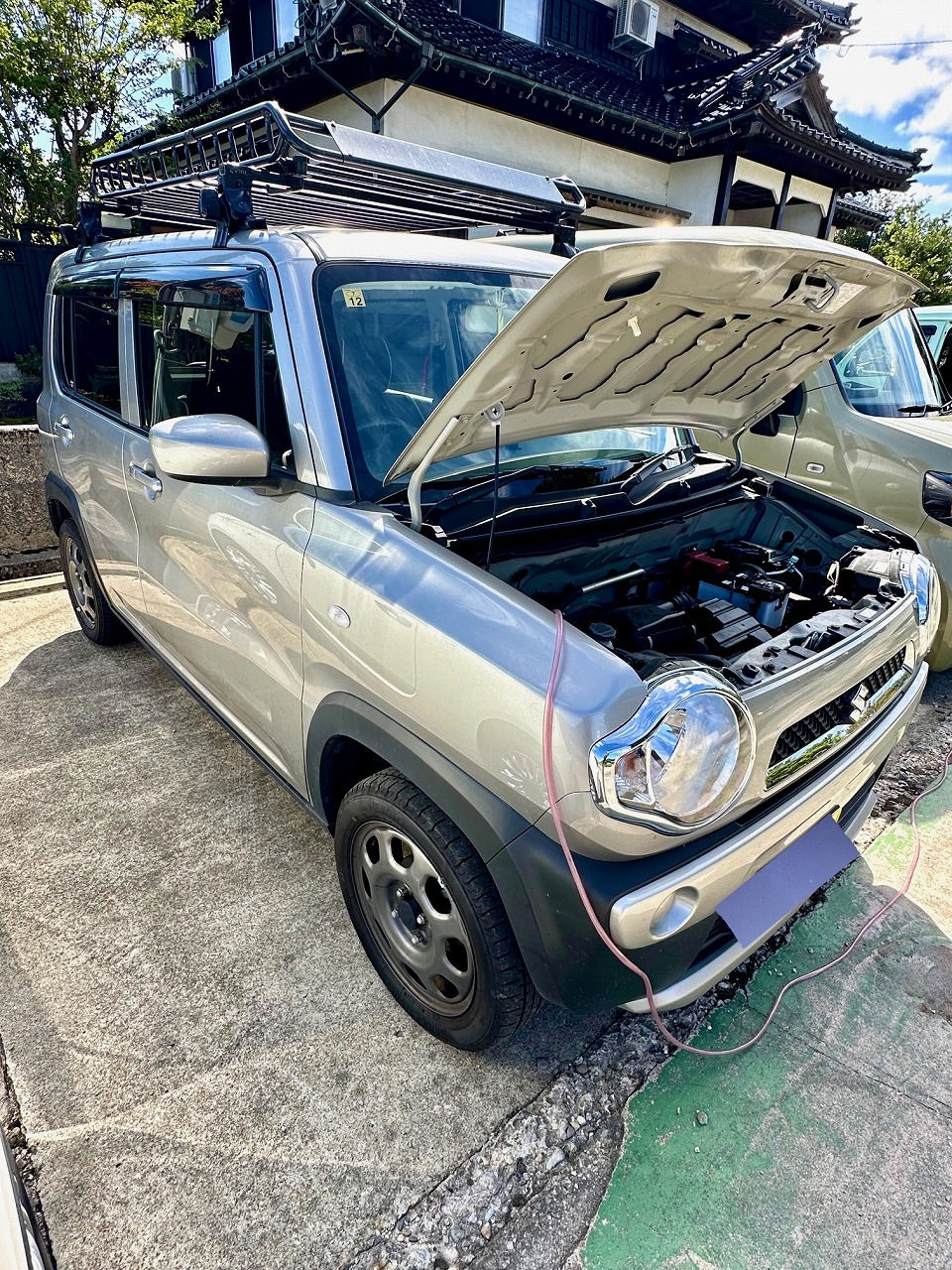 【民宿はまなす お披露目会】様出店-静岡県 スズキ ハスラー・R06A型 水素ガスカーボンクリーニング施工実施