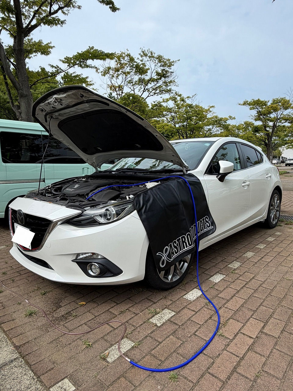 石川県-マツダ アクセラスポーツ・SH-VPTR型 水素ガスカーボンクリーニング施工実施