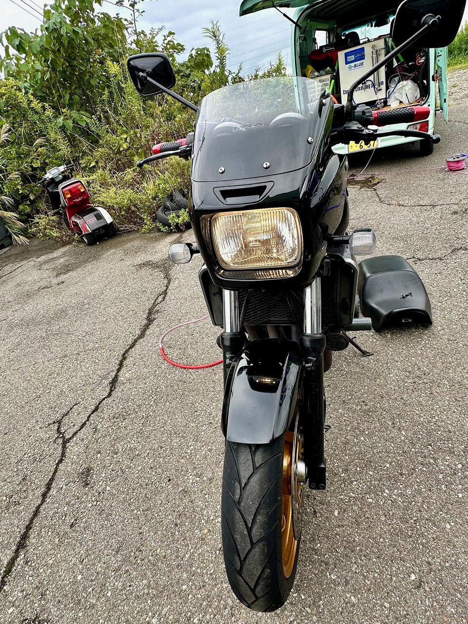 富山県射水市- カワサキ・ZRX100R-ZRT10C型 水素ガスカーボンクリーニング施工実施